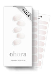 Ohora N Veil white-ombre collection close-up shows salon-quality gloss.
