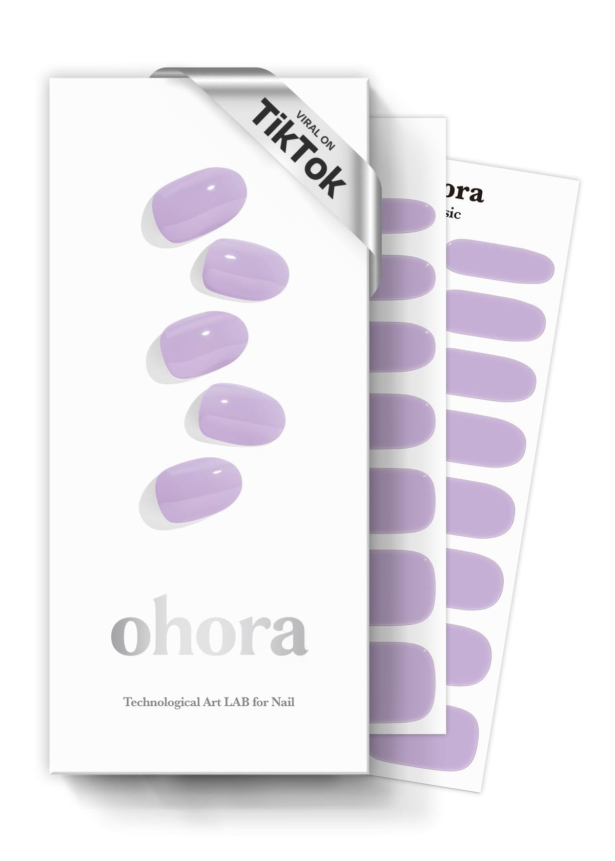 ohora semi cured nail strips pack shows 30 wraps for at-home salon-quality nails.