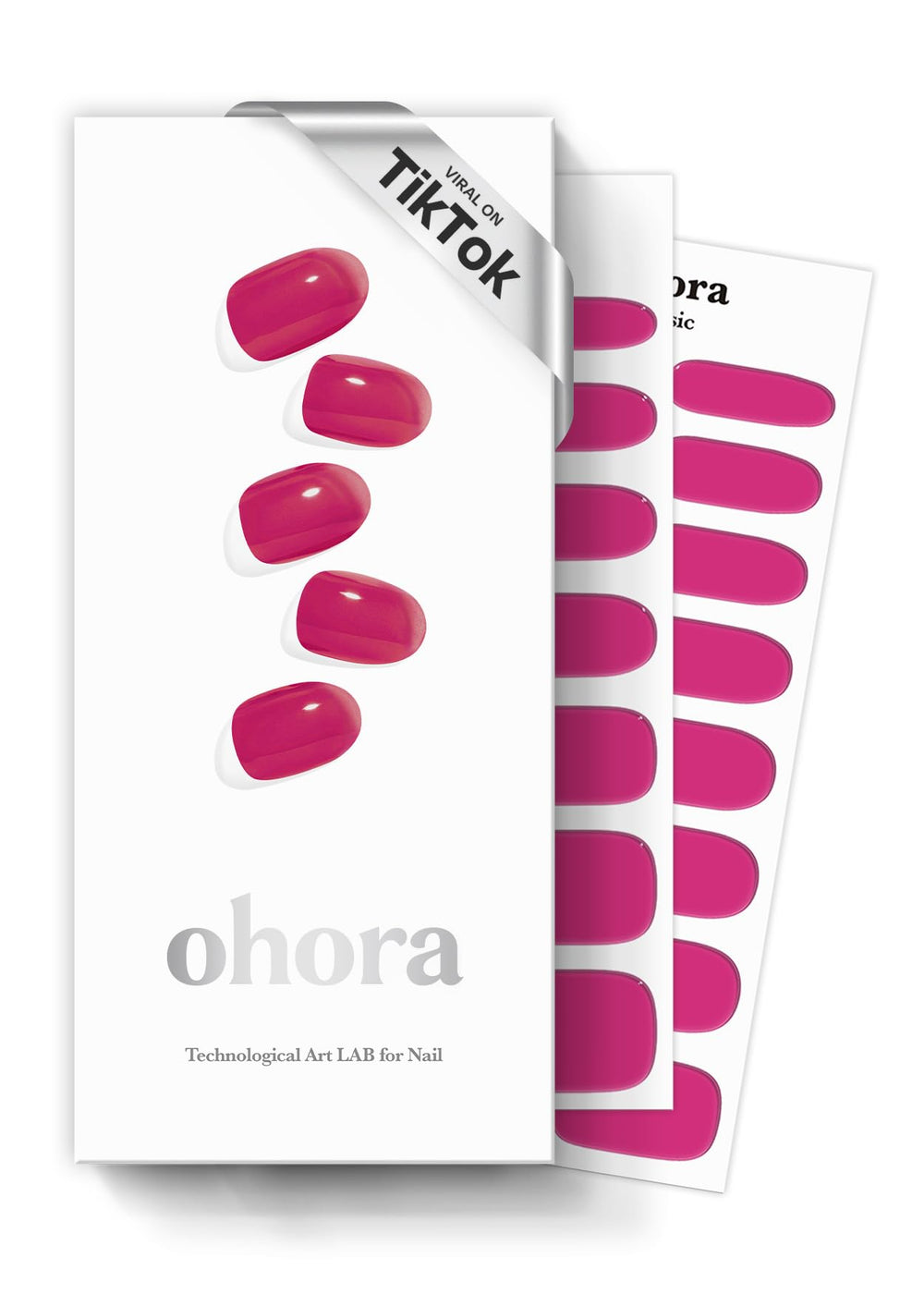 Ohora semi-cured-nail-strips package includes 30 wraps and tools for at-home manicure.