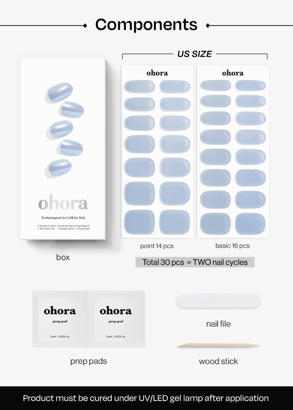 ohora semi cured gel nail strips fit variety of nail sizes and shapes