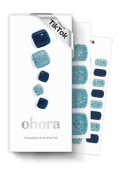 ohora semi cured pedi strips box with 30 wraps for at-home salon-quality toes