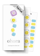ohora semi cured gel pedi strips pwitty packshot, full set for at-home pedicure