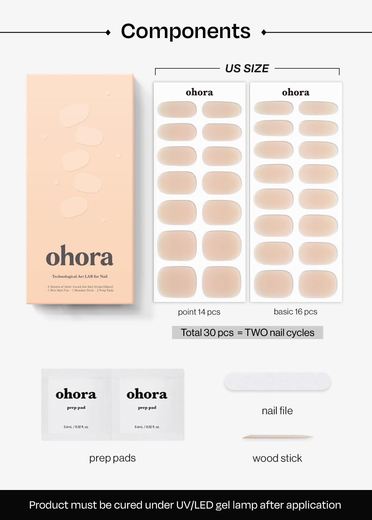 Ohora Vegan Animal-Friendly gel nail wraps with cruelty-free, safe formula.