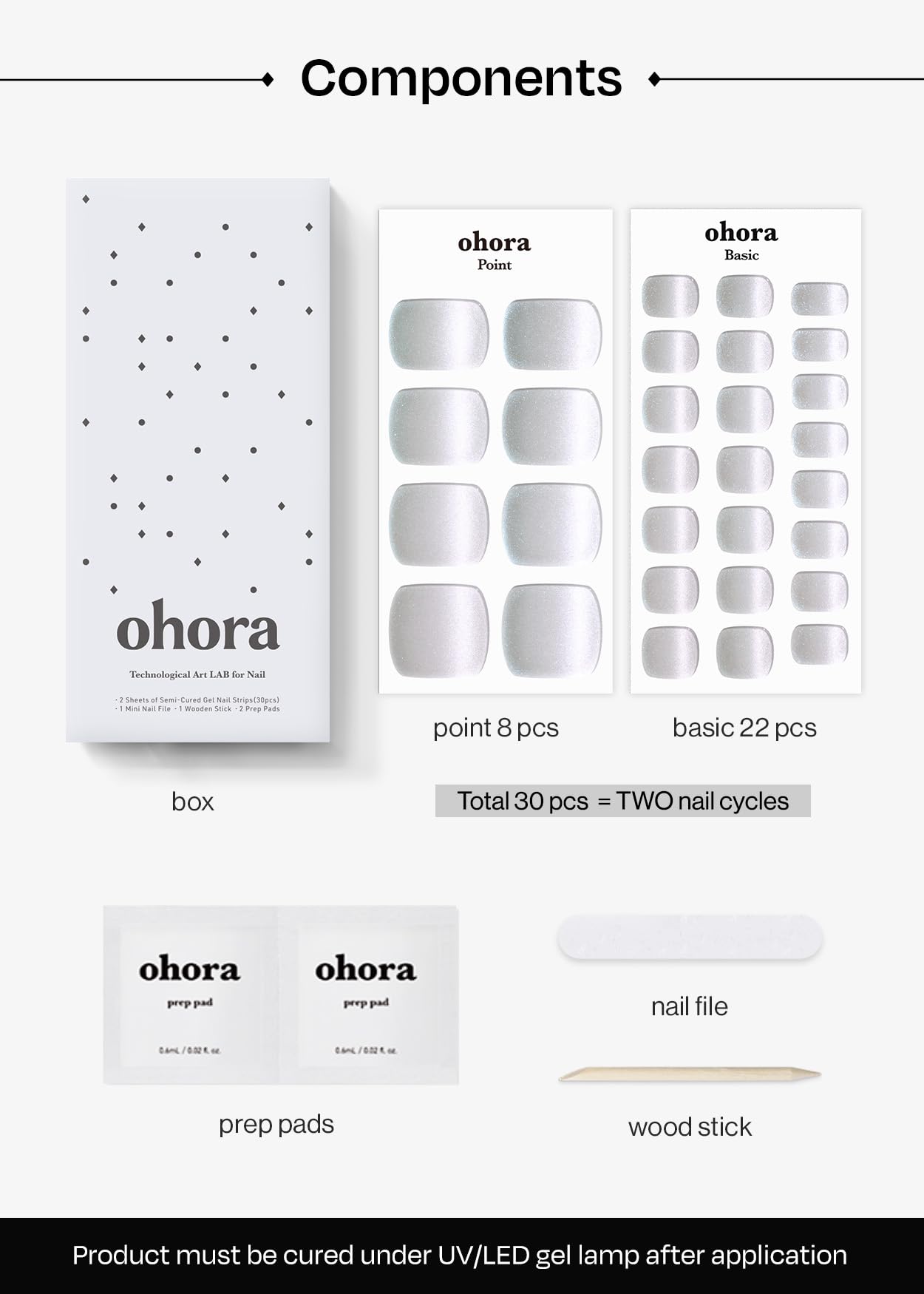 ohora-vegan-gel-nail-wraps-ingredients-label highlights cruelty-free formulation