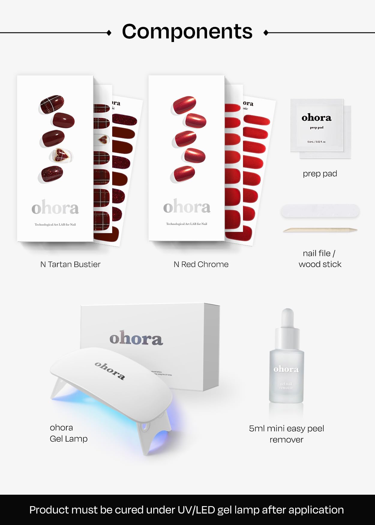 ohora waterproof top gel layer helps maintain long-lasting shine and wear.