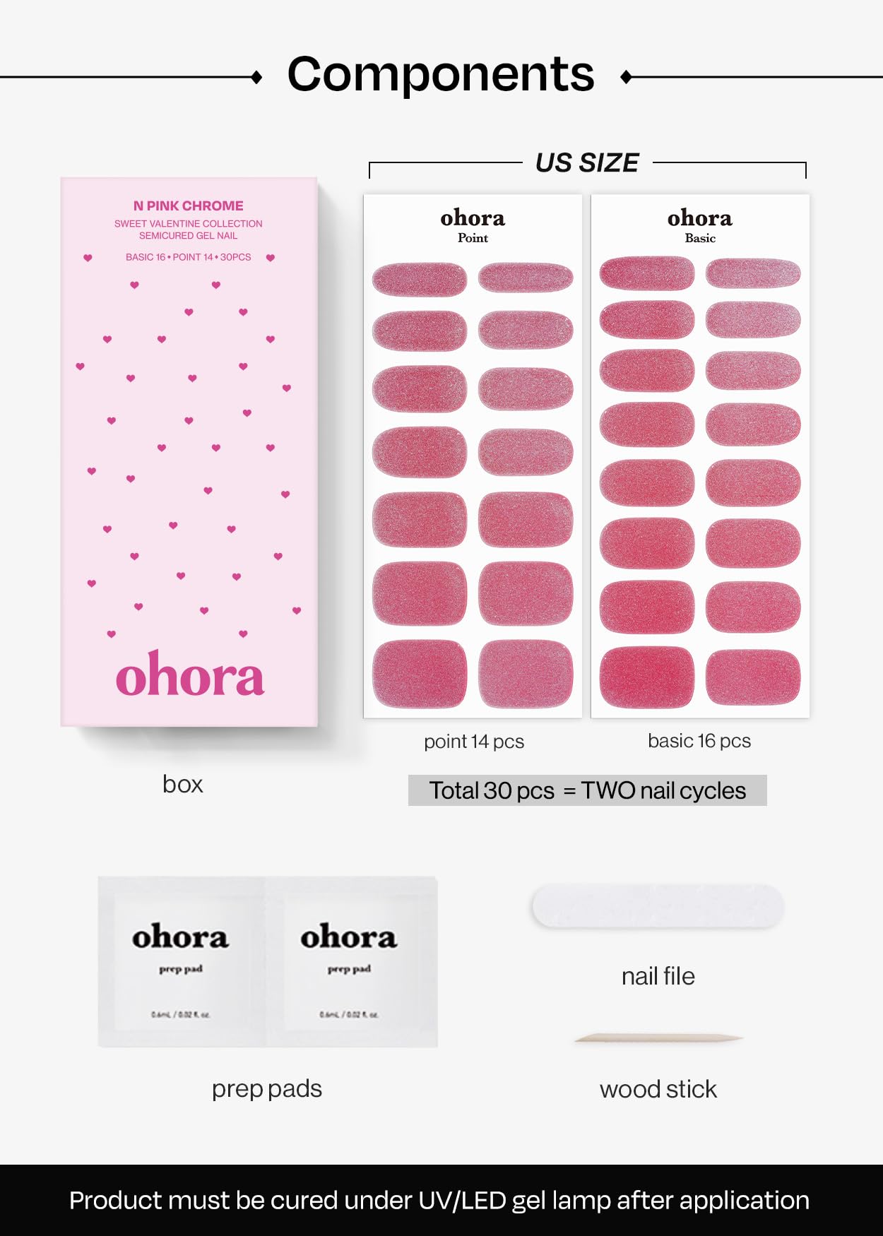 Ohora waterproof top-layer nail strips for longer wear