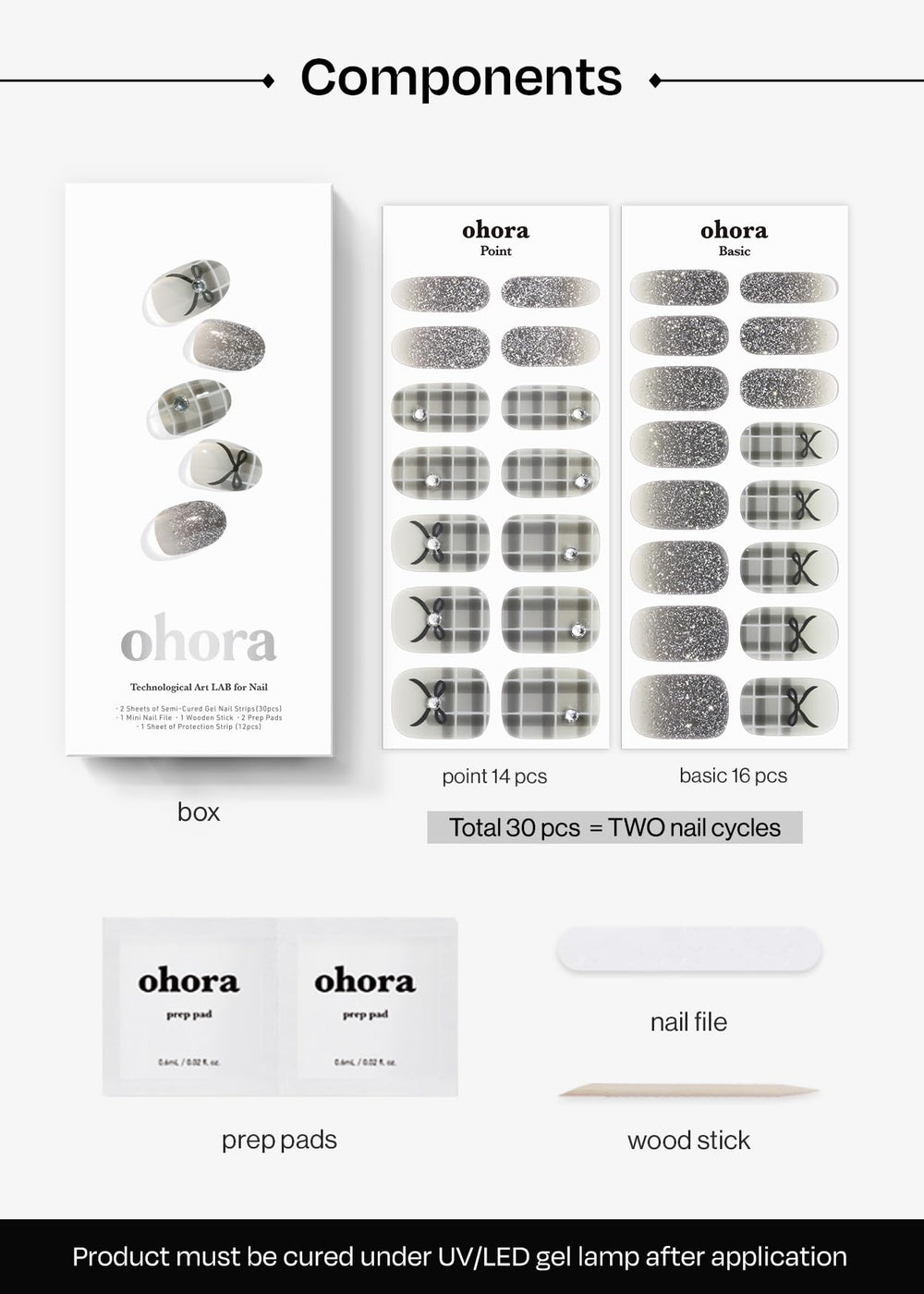 ohora wooden stick included to smoothly apply strips