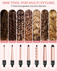 Ohuhu curling wand barrel 0.35-0.7 inch ideal for tight curls and quick styling