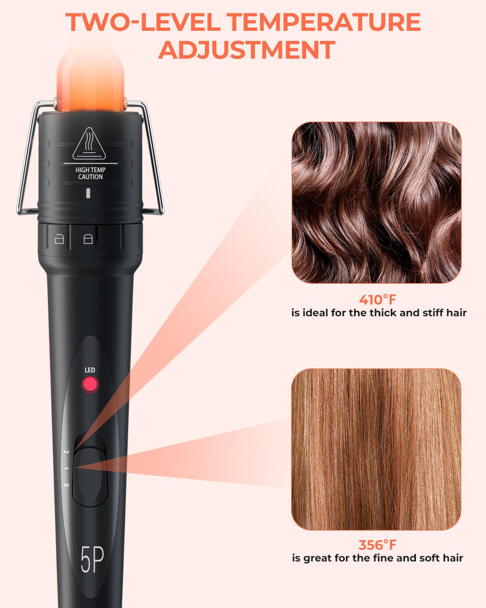 Ohuhu curling wand dual voltage supports travel styling worldwide.