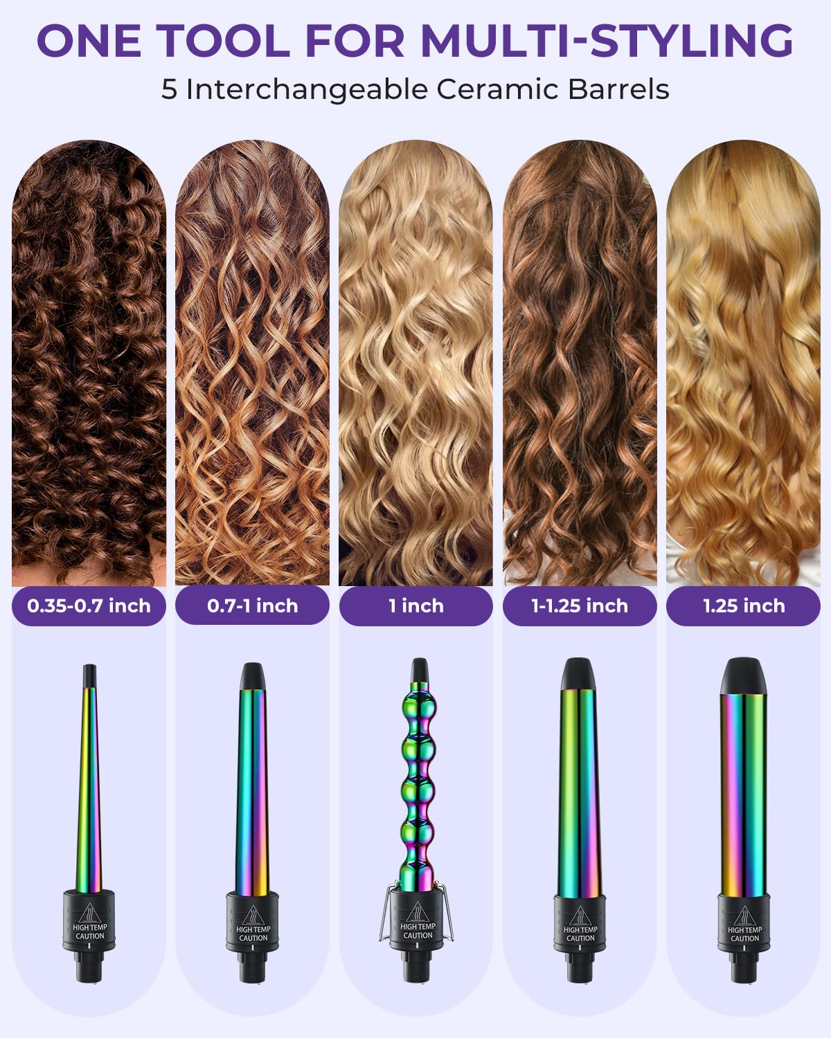 Ohuhu heat protection glove shown with curling wand styling