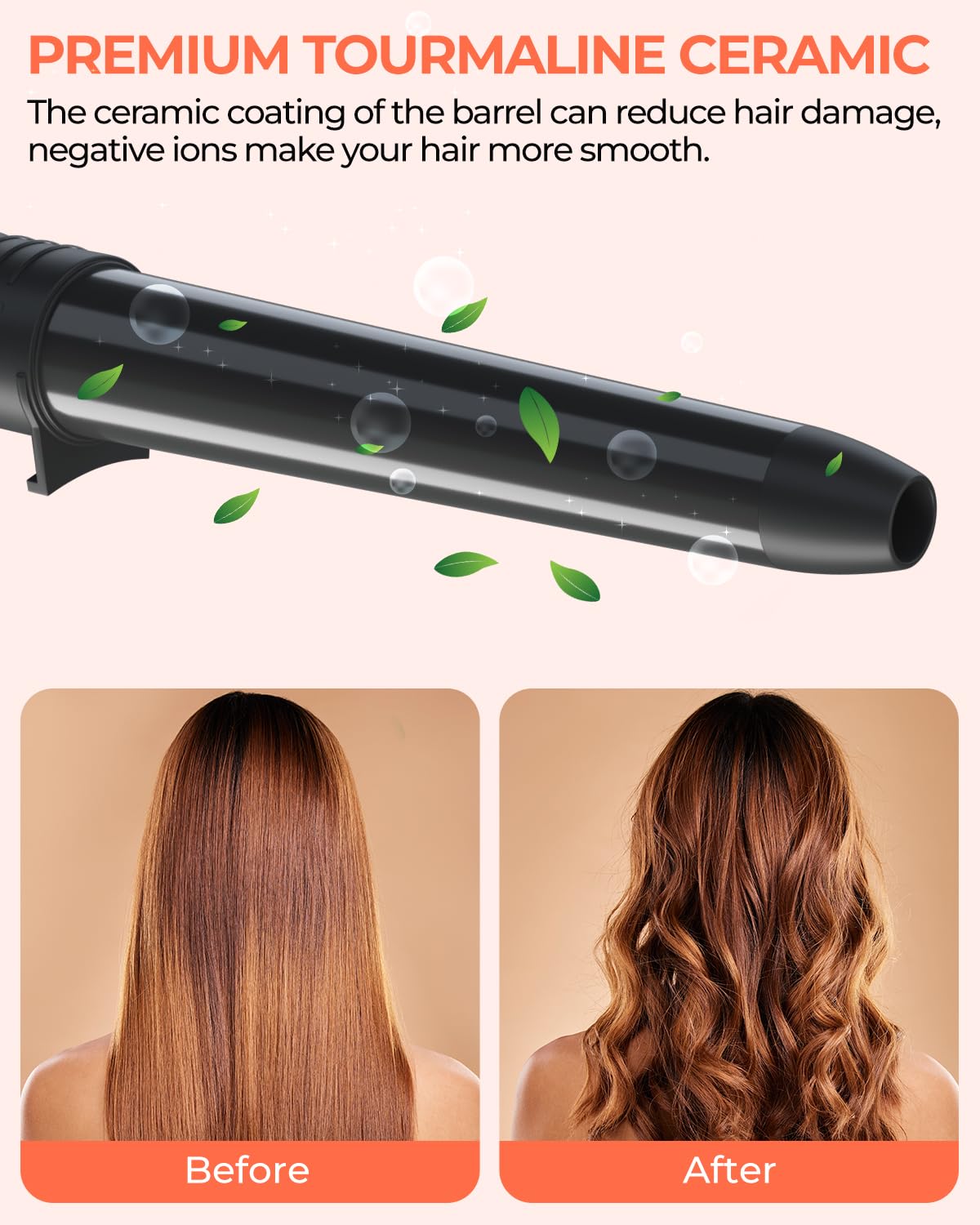 Ohuhu curling wand heat protective glove keeps hands safe.