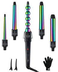 Ohuhu curling wand set with interchangeable barrels for versatile curl sizes