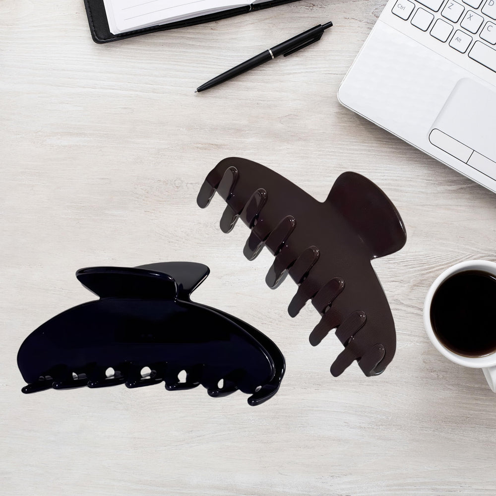 OideGuiing acetate hair clip coffee full-clip worn for versatile styles.