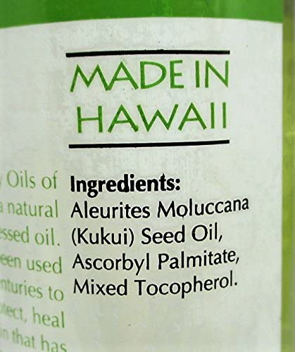 Oils of Aloha Kukui Oil after application soothing dry skin glow