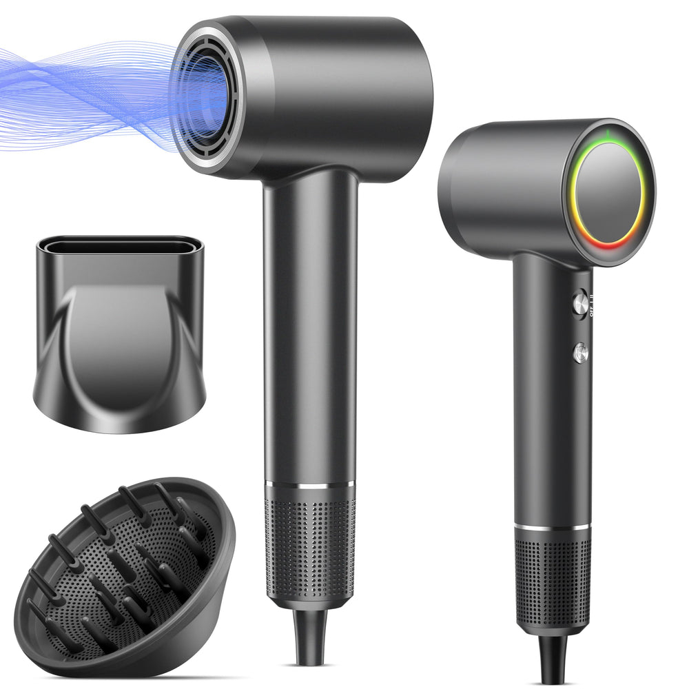 OIMYE hair dryer 160000rpm motor delivers ultra-fast drying.