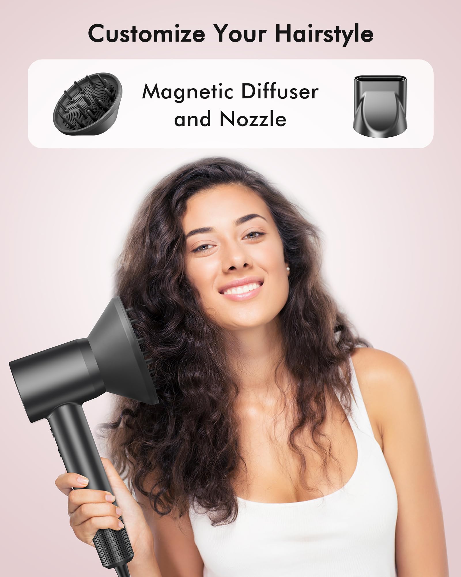 OIMYE hair dryer low-noise design keeps sessions quiet.
