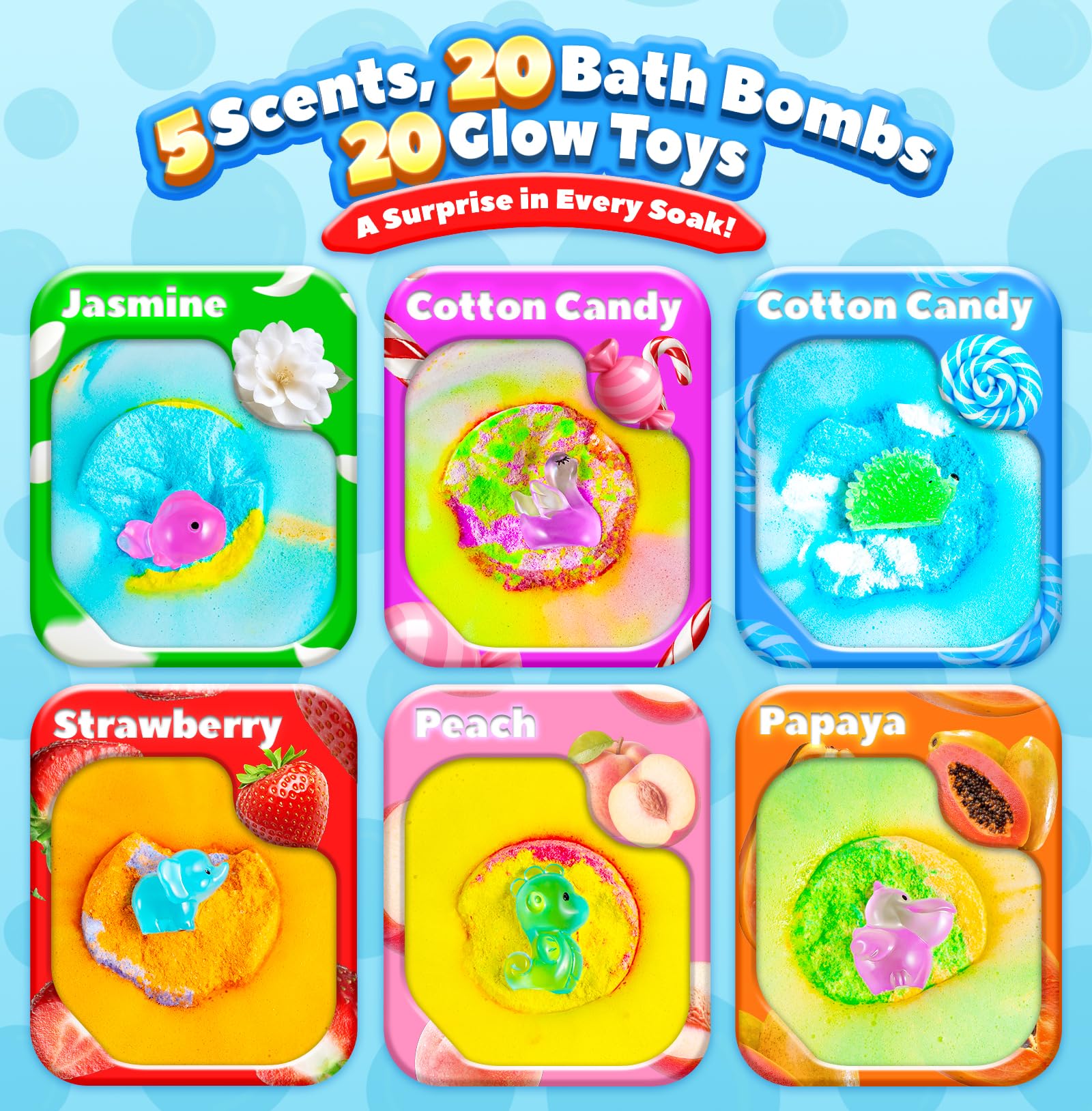 OinkSplash jasmine-scented bath bomb adds gentle natural fragrance during bath time.