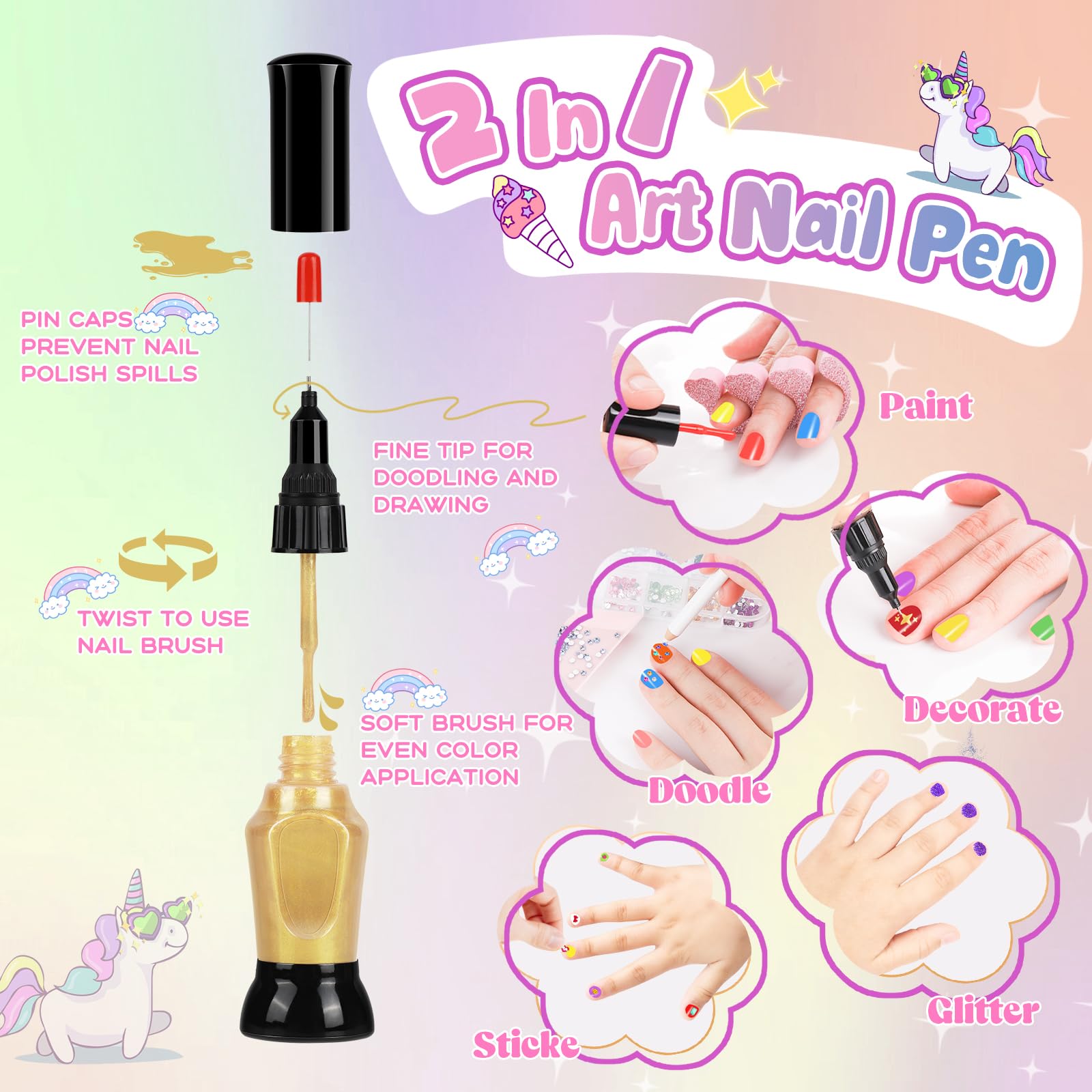 Oisacirg diamond painting diamonds sparkle in kid-friendly nail art projects.