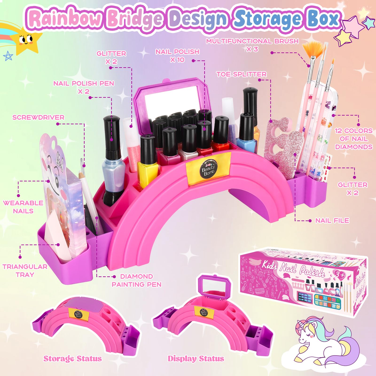 Oisacirg nail dryer speeds up drying for quick, mess-free nail art sessions.