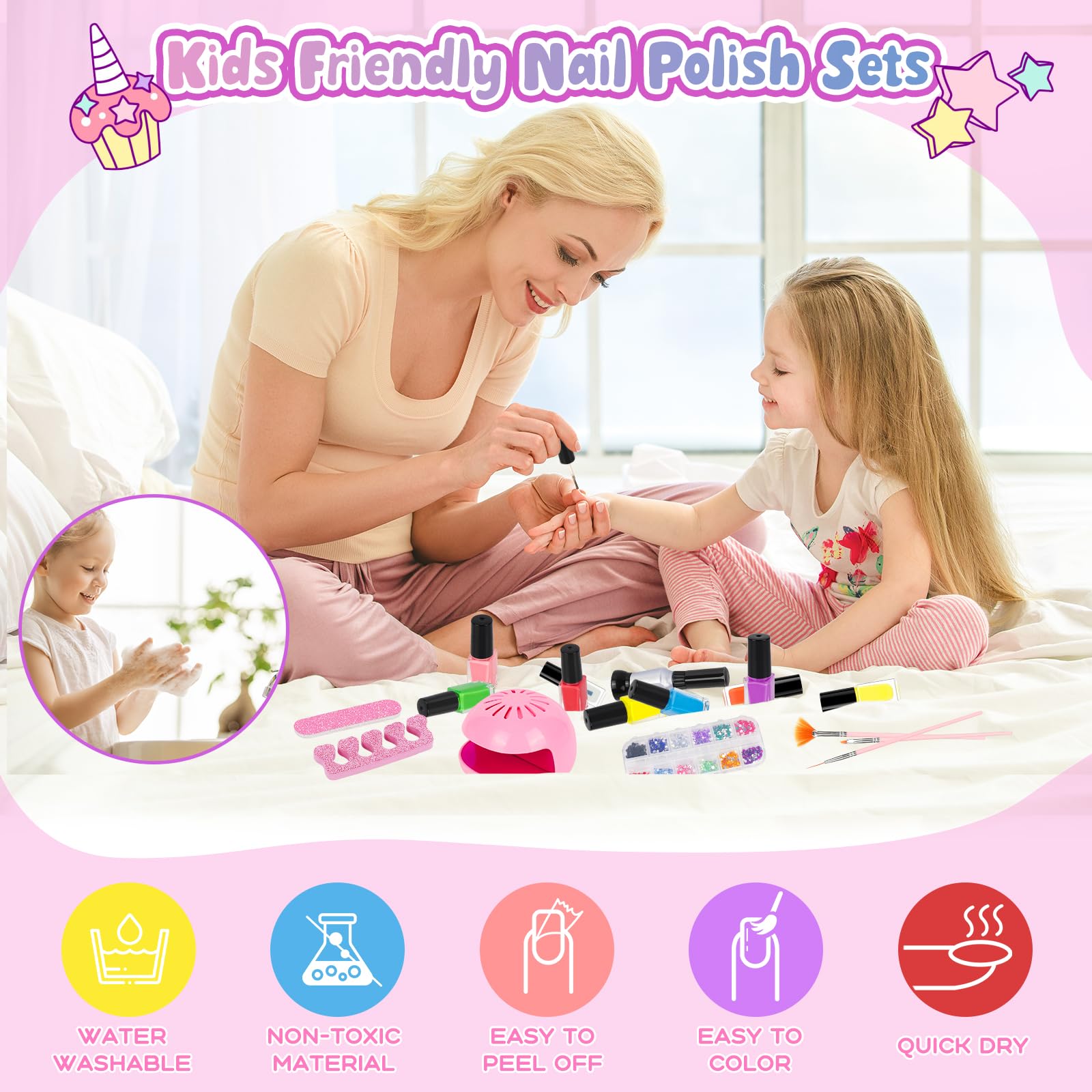 Oisacirg wearable nails and triangular tray help tidy, convenient at-home nail art.