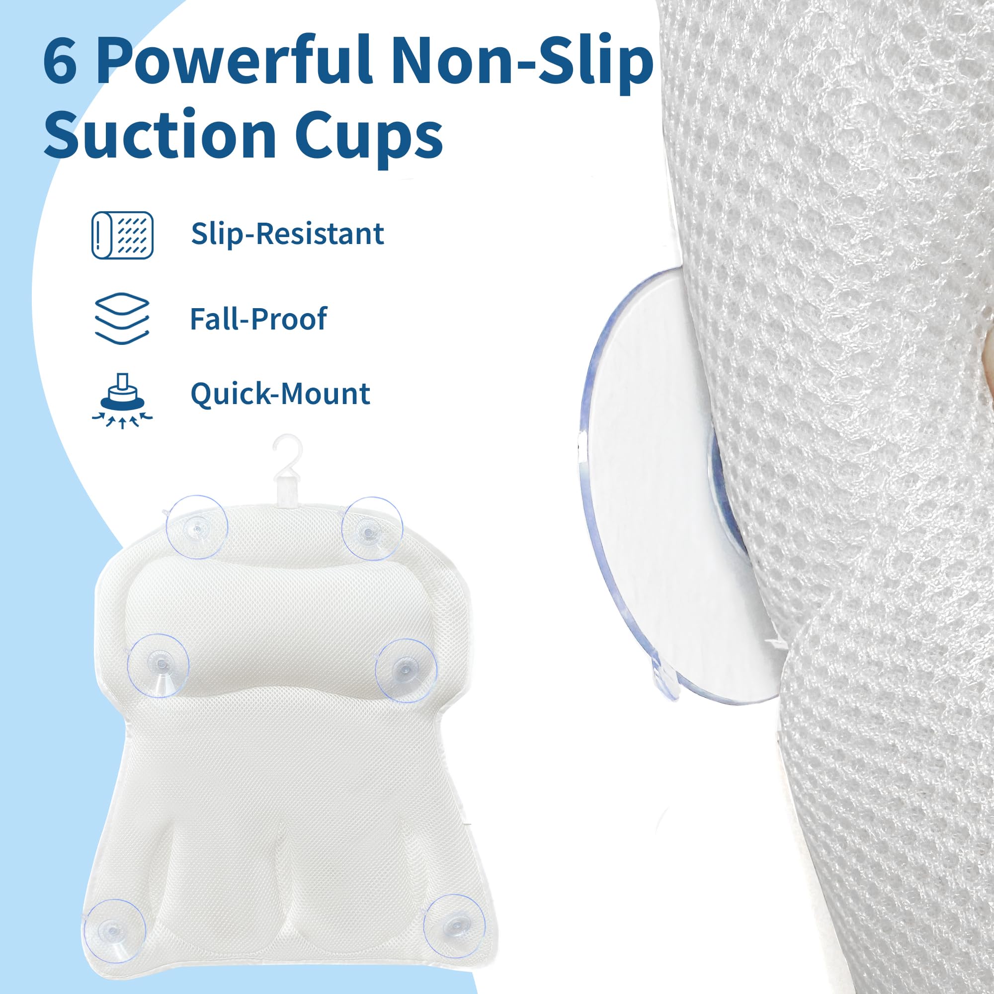 OiZenhio Bath Pillow machine-washable design for easy cleaning after indulgent soaks