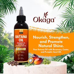 Okaga Batana Oil castor-oil-pump application for conditioning