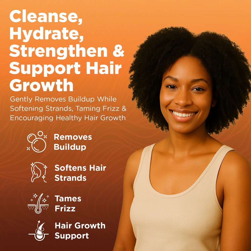 Okaga Batana Oil Shampoo featuring Honduran Batana Oil for natural shine and vitality.