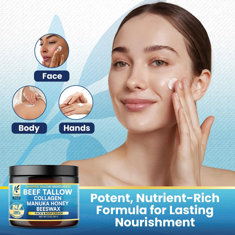 Okaga Balm on lips shows soothing hydration with non-greasy feel.