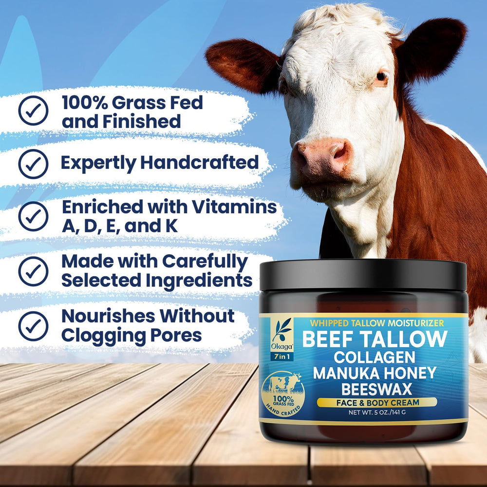 Okaga packaging emphasizes organic grass-fed ingredients and family-friendly formula.