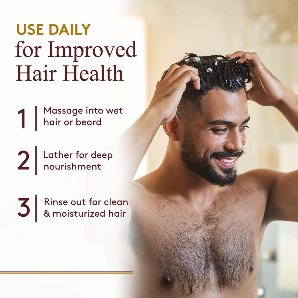OKAY for MEN Castor Shampoo argan-oil-ingredient focuses on hydration and frizz control