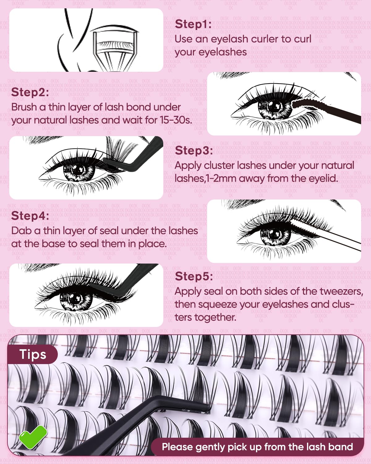 OKAYLOVE 8-18mm range of lashes for versatile eye looks