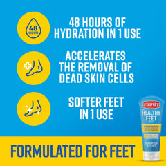 O'Keeffe's Healthy Feet cream texture being spread on skin