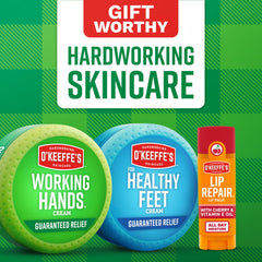 O'Keeffe's Healthy Feet foot cream softens cracked feet.