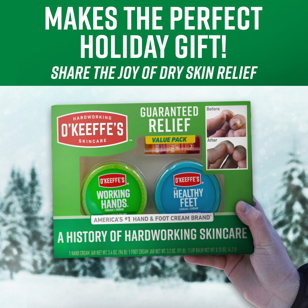 O'Keeffe's Lip Repair cherry balm delivers all-day hydration.