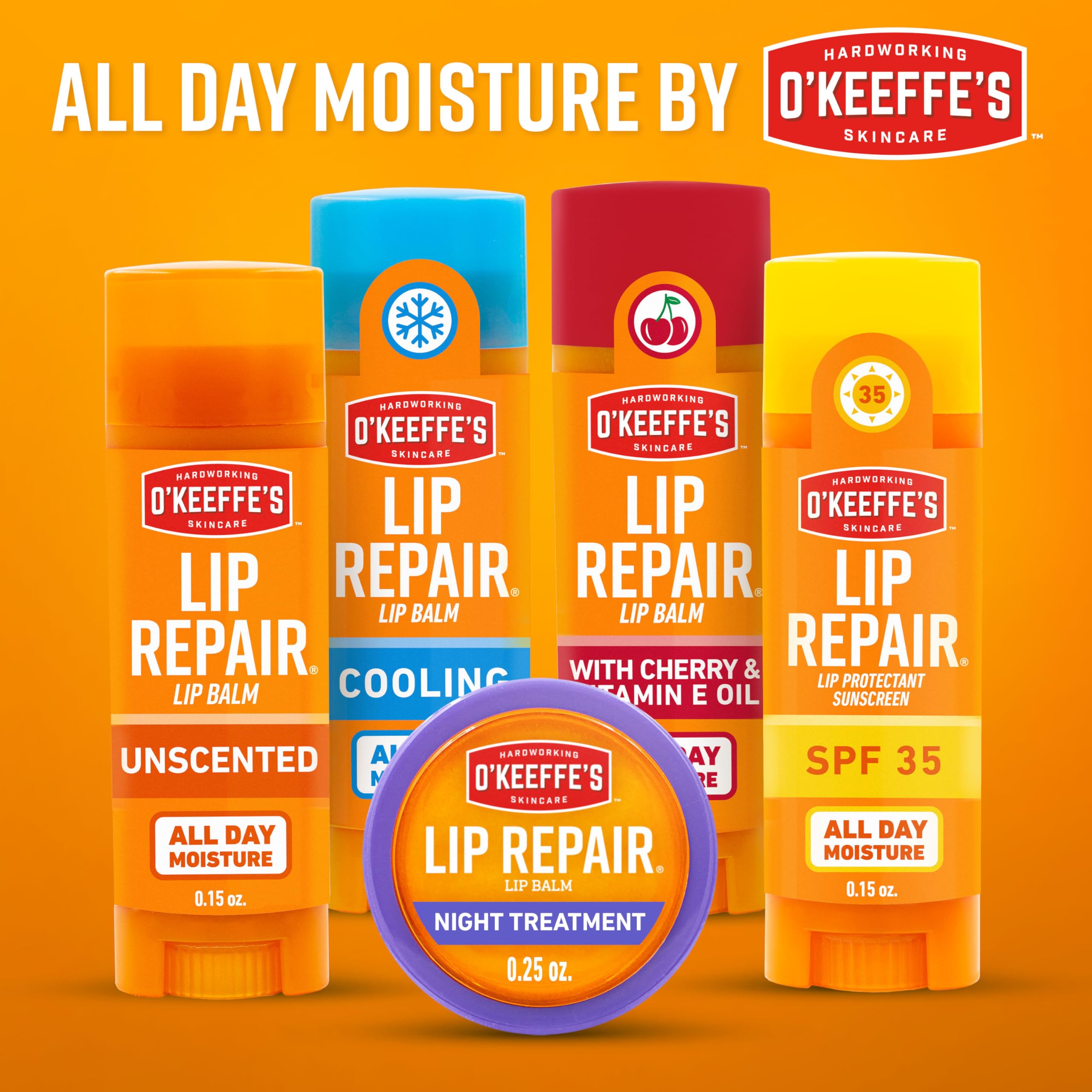 Ingredients highlight for O'Keeffe's Lip Repair unscented lip balm