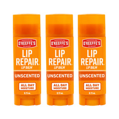 O'Keeffe's Lip Repair stick packaging shows portable moisture for extremely dry lips