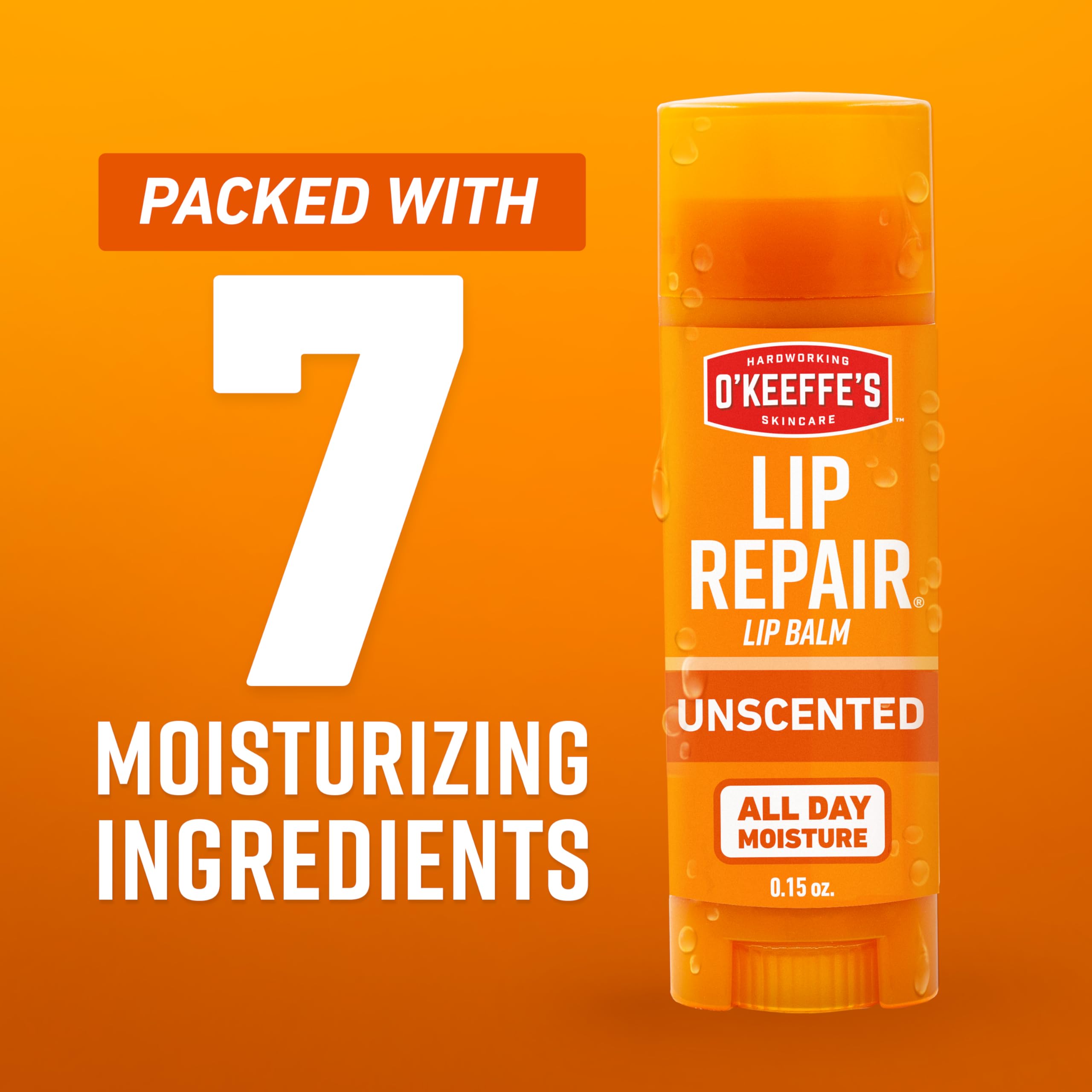 Twist-open action of O'Keeffe's Lip Repair unscented stick