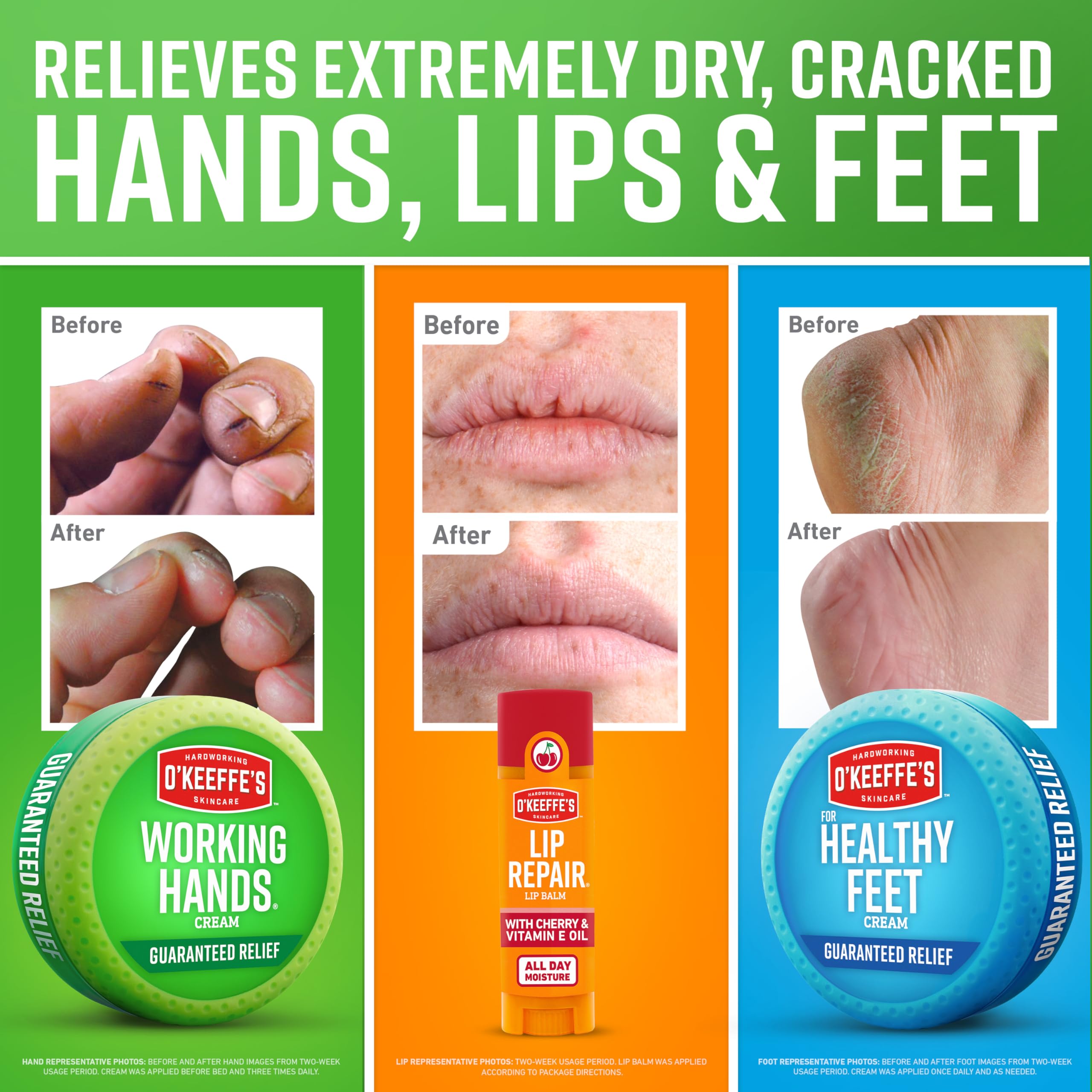 O'Keeffe's Working Hands jar hydrates and protects extremely dry hands.