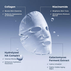 Okela cooling hydrogel mask application on skin demonstrates soothing cooling comfort.