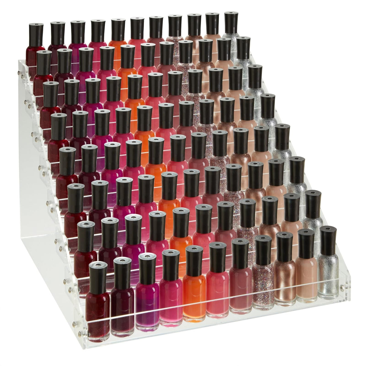 Okuna Outpost 8-tier nail polish rack front view showing organized storage