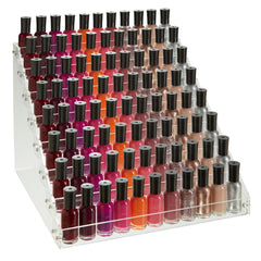 Okuna Outpost 8-tier nail polish rack front view showing organized storage