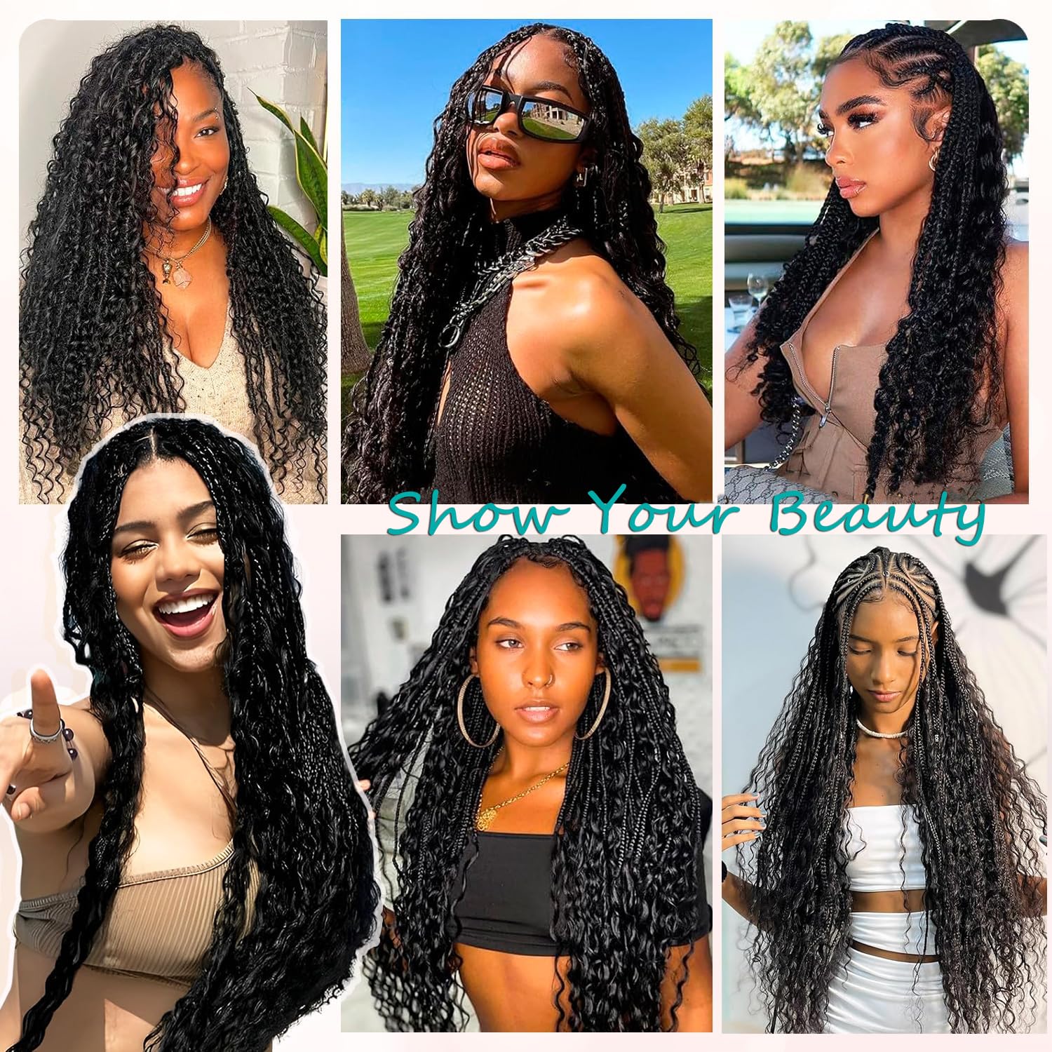 OKVOKV color options like black and burgundy for customized braids.