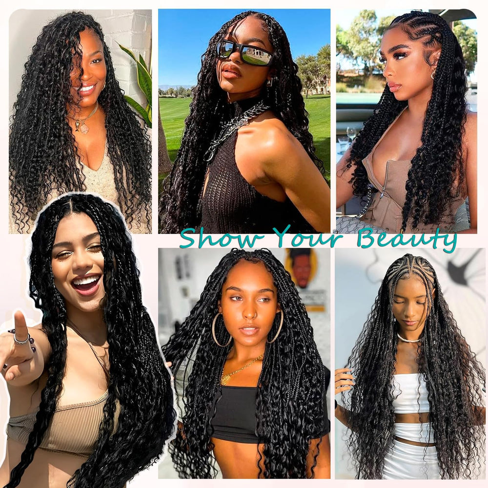 OKVOKV color options like black and burgundy for customized braids.