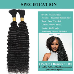 OKVOKV two bundles for braiding provide full, tangle-free bulk for long-lasting styles.