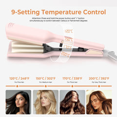 OKWRAP Waver offers 9 temperature settings for different hair types