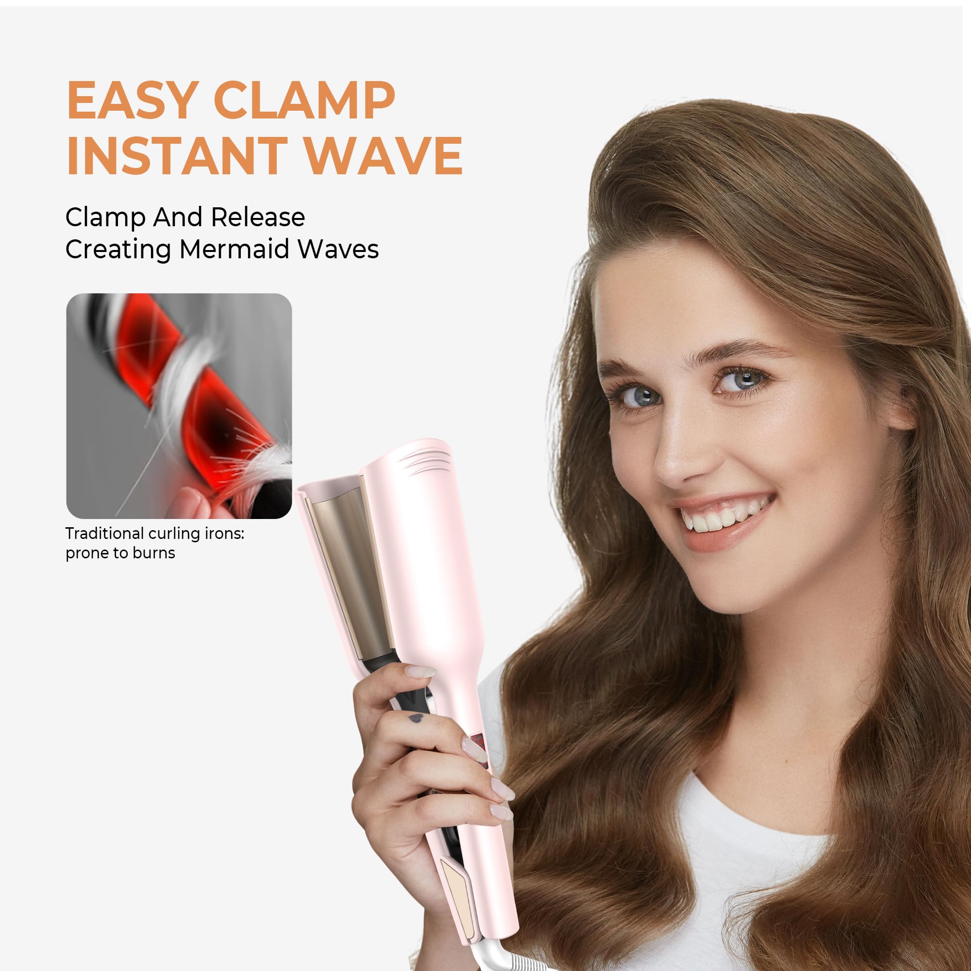 OKWRAP Waver negative ions tourmaline coating reduces static and adds shine