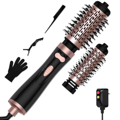 OKWRAP 3-in-1 rotating hair dryer brush for efficient styling and drying