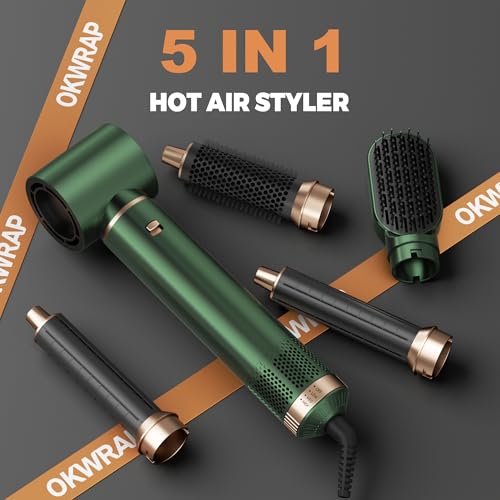 OKWRAP 5-in-1 heat head detail showing ceramic barrel for smooth results