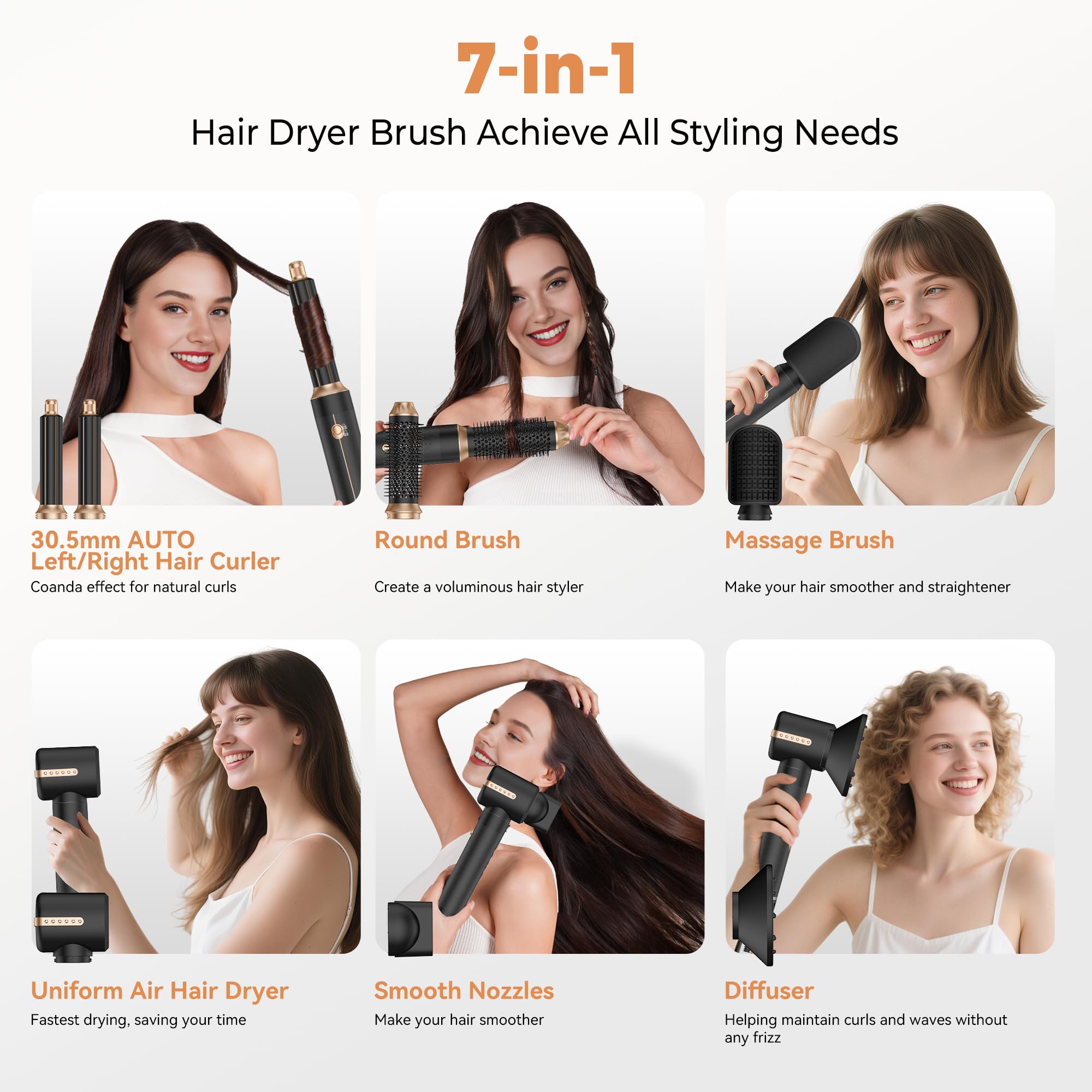 OKWRAP air curler wrap detail enables quick curls and smooth finishes.