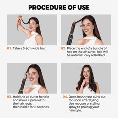OKWRAP auto-wrap air curler 1.25-inch delivers effortless curling with Coanda airflow.